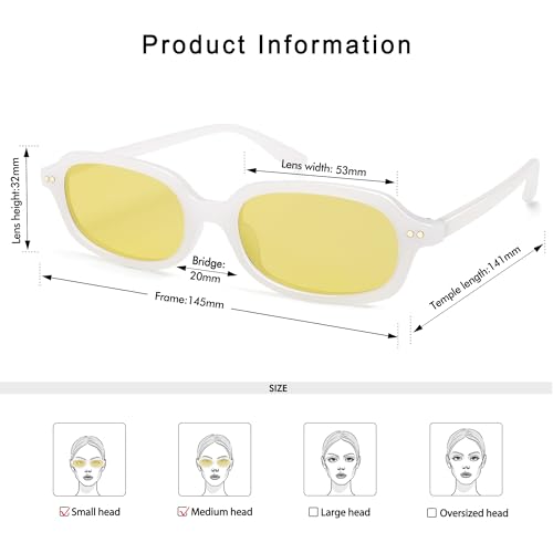 Retro Small Rectangle Sunglasses for Women Men Trendy Narrow Square Sunnies AP3729
