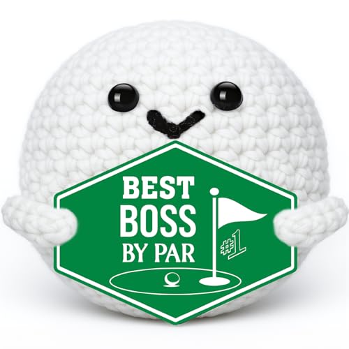XgiftCreat Boss Golf Gifts for Men – Cool Funny Crochet Golf Ball Accessories Office Gift for Boss...