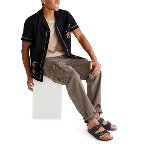 AEROPOSTALE Men's Short Sleeve Amalfi Coast Embroidered Camp Shirt4