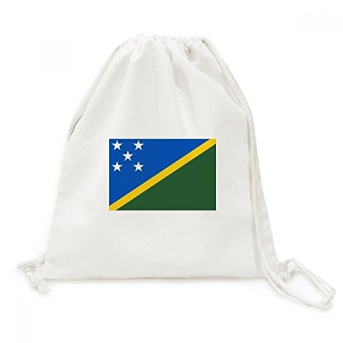 Sac à cordon Îles Salomon en toile de coton imprimée voyage léger