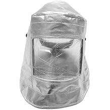 Menolana Fire Resistant Helmet Face Shield Hood, Head Mounted Protection Aluminum Foil Heat Cover, Welding Protective Cover for Metal Oil, Wood Ceramics