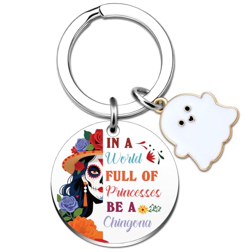 Sugar Skull Gifts for Women Skull Keychain Mexican Dia De Los Muertos Mexican Gifts for Women Day of The Dead Gift for Female Spooky Gift for Girls Birthday Halloween Christmas Presents for Her