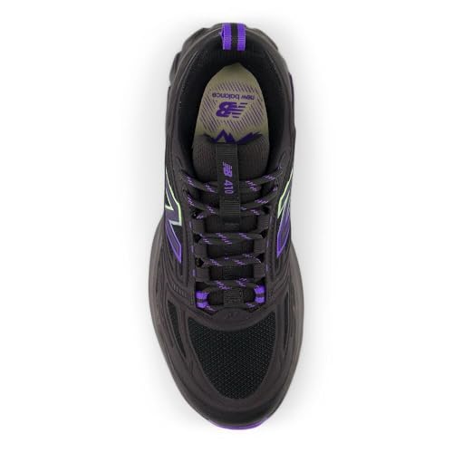 New Balance New Balance Women's Fresh Foam 410v9 Trail Running Shoe, Black/Electric Indigo, 8.5 W