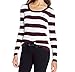 U.S. Polo Assn. Juniors' Striped Cable-Knit Scoop-Neck Pullover