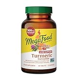 MegaFood Turmeric Curcumin Supplement for Liver Support - Turmeric Supplement with Black Pepper & Milk Thistle - 300mg Curcuminoids Per Serving - Vegan, Gluten Free, NonGMO - 60 Tablets, 30 Servings