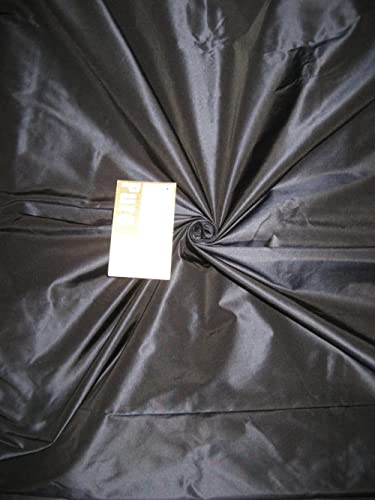 Tissu taffetas soie continue bleu marine 152 cm pour couture de robe