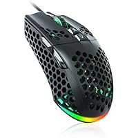 Solakaka SM900 Wired RGB Gaming Mouse with Honeycomb Shell (2 Colors)