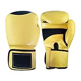 YMZ Professionelle Herren Boxhandschuhe Muay Thai Handschuhe werden für Training, Fitness, Boxsackhandschuhe, Boxtraining, Sparring, gelb
