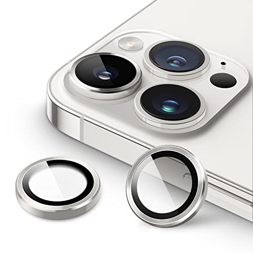 JETech Camera Lens Protector for iPhone 14 Pro/14 Pro Max, Silver, 1 Set