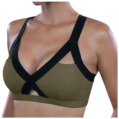 Soutien-gorge de yoga sexy gris taille L idéal pour séances de fitness et running