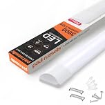 paul russells 4ft LED Batten, Ceiling Fitting Tube Light, 6500K Daylight, 30W, 3000 Lumens, Light for Office, Bathroom, Kitchen, Garage, Warehouse Fluorescent Lighting Replacement, 1 Pack