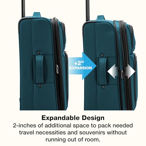 U.S. Traveler Anzio Softside Expandable Luggage with Spinner Wheels, Teal, 26-Inch Medium by U.S. Traveler - Image 4