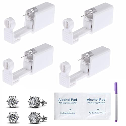 Upgrade 4-Piece Disposable Sterile Ear Piercing Gun Set by HI WAVES
