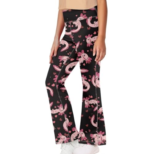 Image of Girls Flare Leggings 5-14T Cute Bell Bottoms for Girl Yoga Pants for Gym