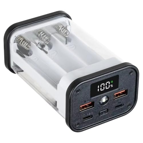 Anesoli DIY�p���[�o���N�P�[�X 22.5W 6��18650�o�b�e���[�p �͂񂾕t���s�v �ߕ��וی�t�� B