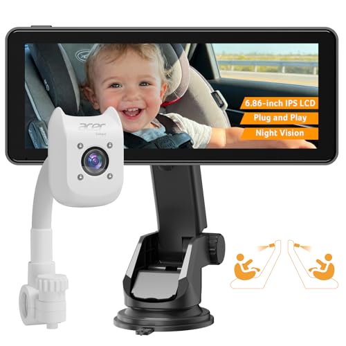 Image of Acer Gadget Baby Car Camera Rear Facing -1080P Car Seat Camera with 940nm Night Vision, 360° Rotating Carseat Mirror, Easy Install, Wide HD View for Infant Safety & Peace of Mind