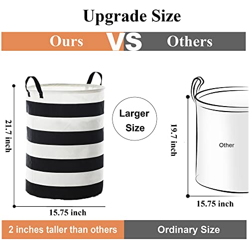 Kids Laundry Basket Collapsible Hamper, 22 Inches Tall Large Fabric Dirty Clothes Hampers For Bedroom, Nursery Baby Hamper #TOP1