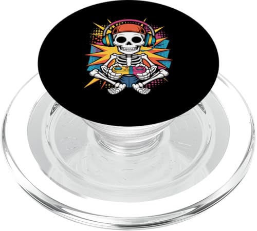 Halloween Pop Art Gamer Squelette Video Game Gaming PopSockets PopGrip pour MagSafe