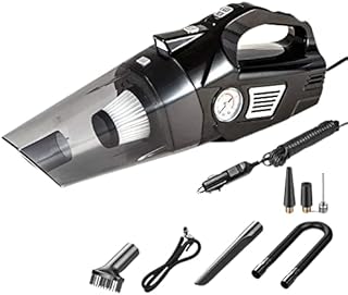 Oshotto 3-in-1 Tire Inflator Portable Car Vacuum Cleaner, with Tire Pressure Gauge and LED Light, 12V DC Air Compressor Pu Price In India