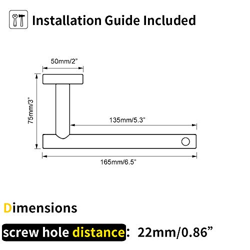 Gerz Sus 304 Stainless Steel Toilet Paper Holder, Hotel Bathroom Spare Tissue Roll Holder Wall Mount Brushed Pvd Zirconium Gold Finish #TOP5