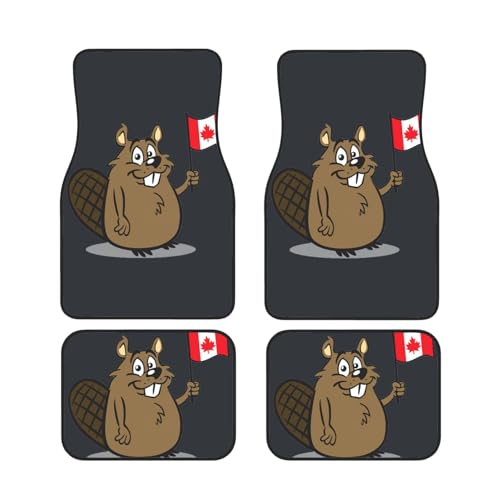 Alfombrillas de coche Beaver con estampado vibrante para renovar el interior
