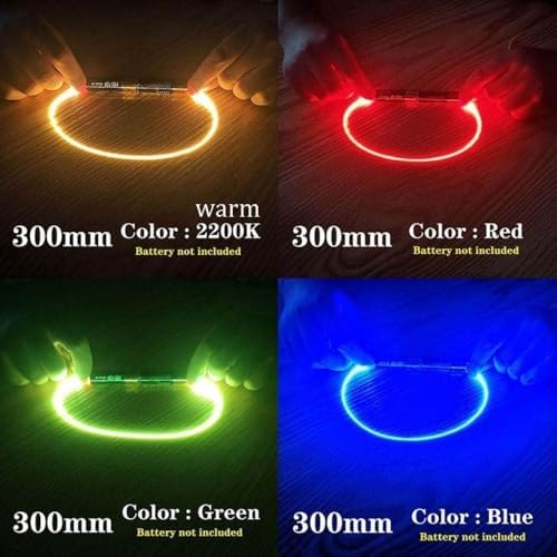 300mm DC3V 130/300mm 유연한 필라멘트, LED 필라멘트 에디슨 전구 LED 비즈 다이오드 조명 액세서리, 웜 라이트 (레드) — 사진 4