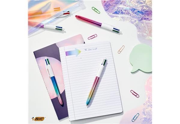 BIC Bolígrafo Gradient Multicolor con punta fina de precisión de 0,32 mm (12 Piezas) 2