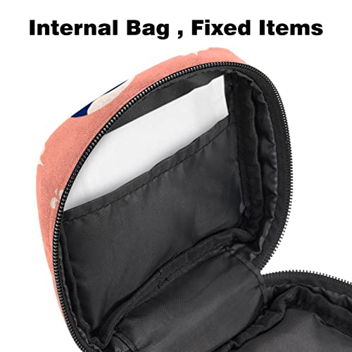 Sanitary Napkin Storage Bag, Menstrual Period Bag For Teen Girls Nursing Pad Holder Portable Feminine Menstruation Period Pouch For Girls Women Ladies, Whale With Orange #TOP3