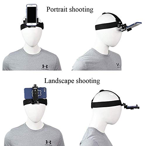 Head-Mounted Mobile Phone Holder,First-Person View Video Outdoor Live Shooting Bracket With Phone Clip(4"-7") For Iphone Samsung Smartphones And Gopro Insta360 Sony Dji Action Camera Head Mount Strap #TOP2