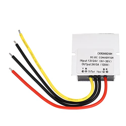 Dc Voltage Regulation Module, Durable 12 24V To 24V 5A Dc Voltage Regulator Anti Shock Waterproof For Automobile #TOP2