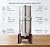 2.25 G AISI 304 Stainless Steel Premium Gravity Water Filter System | NSF Certified 2 Carbon Filter Elements | Free Teak Wood Stand & Steel Spigot | No Plumbing/Electricity Required | Portable