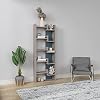 Ada Home Decor Bonaparte Bookcase, 64.17'' x 53.4'' x 8.66'', Light Mocha & Turquoise