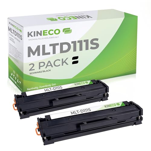 2 tóners compatibles con Samsung MLT-D111S Xpress M2020 W M2022 W M2070 F FW W Serie M2000 - Negro 2500 páginas Cada uno