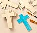 Juvale 100 Pack Unfinished Wooden Crosses for Crafts - Wood Cross Bulk for Church, First Communion, Easter Tree, Sunday School, DIY Projects (4x3 in) - Wooden Cross