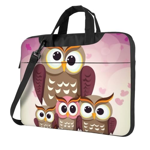 Sac à bandoulière ordinateur portable contre les chocs sacoche mixte hiboux