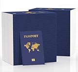 Carnet de passeport pour enfants – Faux carnet de passeport vierge pour simulation de voyage, fournitures de fête, projets scolaires, événements sur le thème des voyages