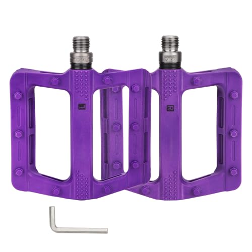 Pédales de vélo violettes grand format pour vos randonnées de montagne en famille