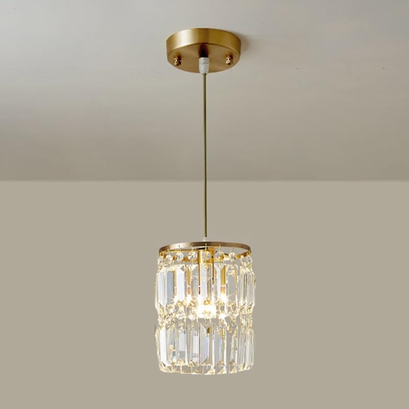 Lámpara colgante moderna de cristal redonda ajustable para cocina isla y dormitorio