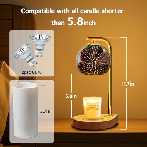 Lâmpada para aquecedor de velas com temporizador – derretidor elétrico de cera com temporizador e re