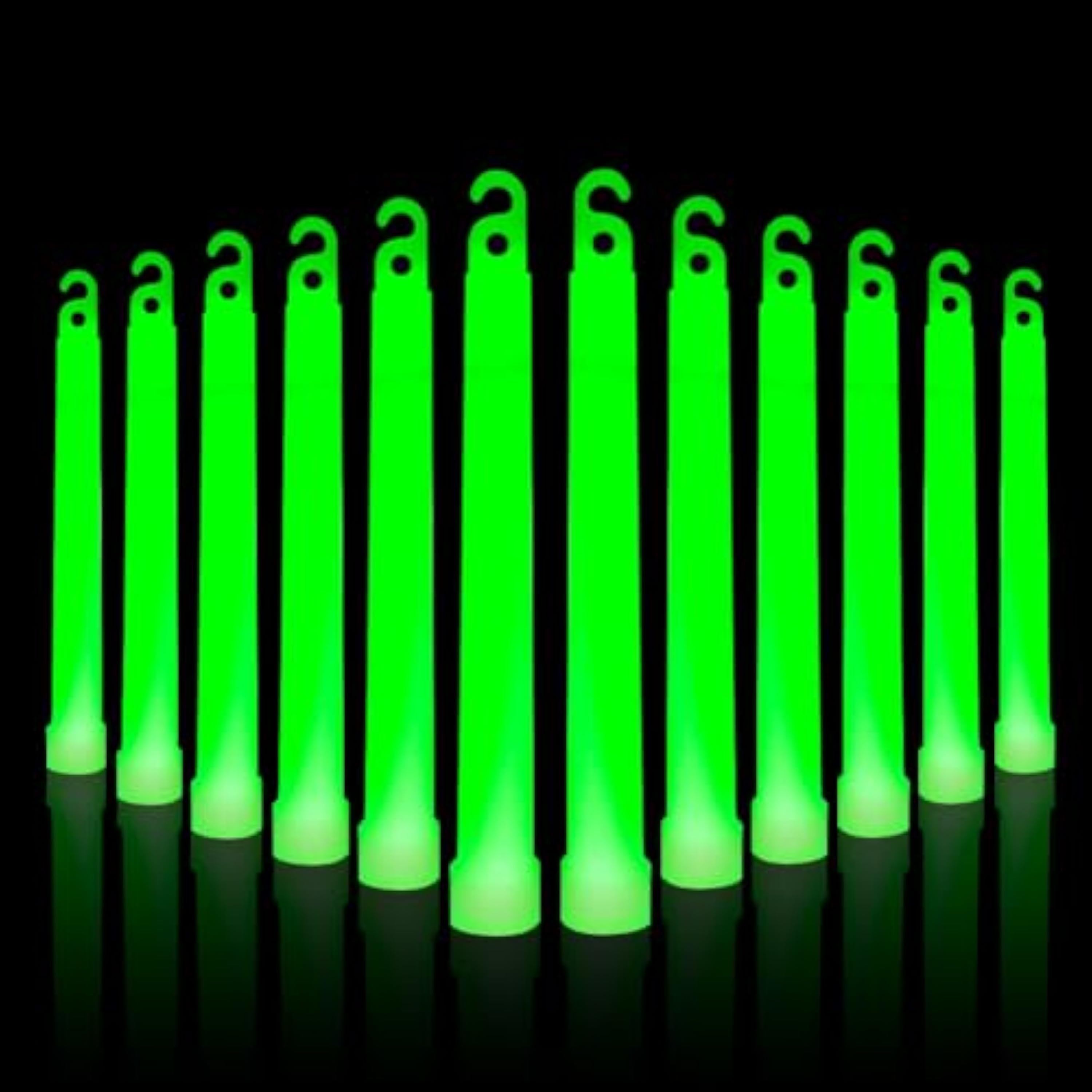 Ainiv Barra Luminosa con Gancho, Paquete de 25 Verde Glow Sticks, Barras Luminosas para Fiesta de Concierto, Conciertos, Bodas, Cumpleaños, Graduación