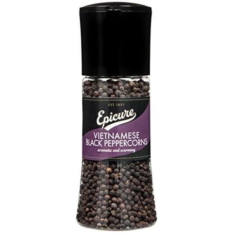 Epicure Vietnamese Black Peppercorns, Freshly Ground Seasoning Grinders Cover