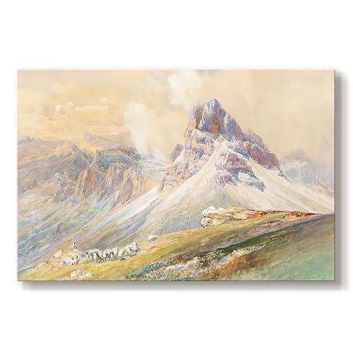 Edward Theodore Compton | View of Mountain Sheep | Canvas Wall Art | LT628