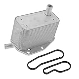 HEROFFIX 1 Pc Engine Oil Cooler for Volvo XC70 2014-2015 Engine Transmission Oil Cooler with O-rings Seal No.31339939 Silver Tone Aluminum Alloy