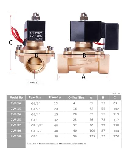 Électrovanne 3/8 laiton normalement fermée électrovanne eau 24V - 8