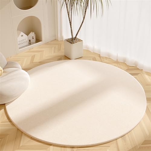 CAFETU Alfombra de baño de Entrada de círculo pequeño, Alfombra Redonda, Antideslizante, para Puerta Interior, para Sala de Estar y Dormitorio