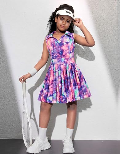 JiAmy Girls Tennis Dress Sleeveless Golf Outfits Polo Pleated Dresses - image 2