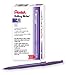 Pentel Rolling Writer Pen, 0.8 Millimeter Cushion Ball Tip, Violet Ink, Box of 12 (R100-V)