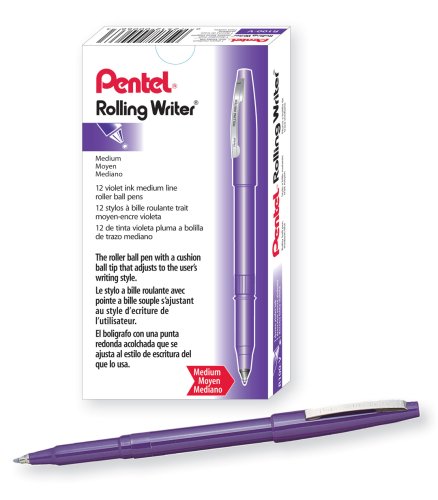 Pentel Rolling Writer stylo violet pour organiser votre agenda et vos notes de bureau