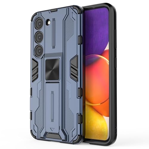 Coque Galaxy S23 magnétique bleue avec béquille intégrée et protection antichoc mince