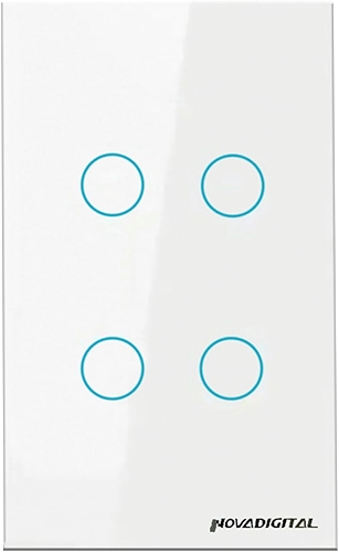 Interruptor 4x2 Smart Wifi Inteligente Nova Digital 4 Botões Lite